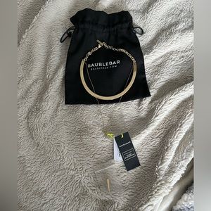 NWT BaubleBar Gold Layered Y Drop Necklace